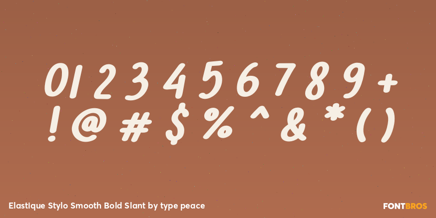 Elastique Stylo Smooth Bold Slant Font Poster #4