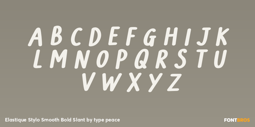 Elastique Stylo Smooth Bold Slant Font Poster #1