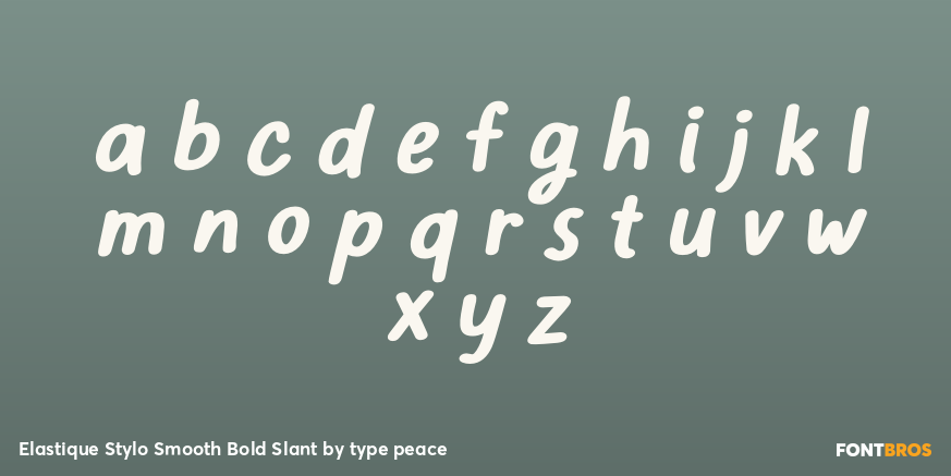 Elastique Stylo Smooth Bold Slant Font Poster #1