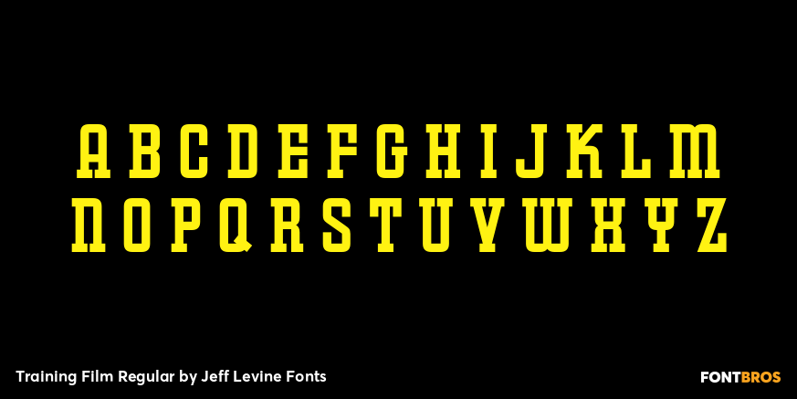 Training Film Regular Font Poster #1