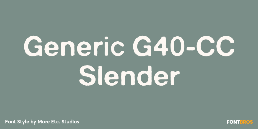 Generic G40-CC Slender Poster