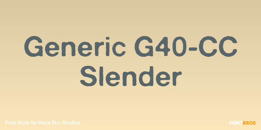 Generic G40-CC Slender Poster