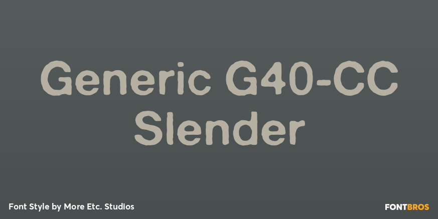 Generic G40-CC Slender Poster
