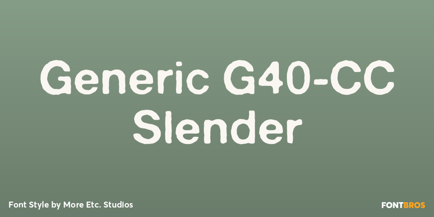 Generic G40-CC Slender Poster