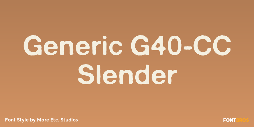 Generic G40-CC Slender Poster