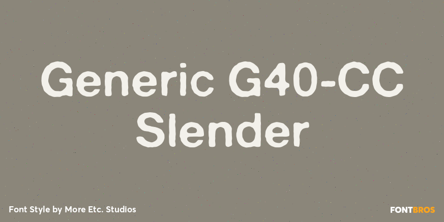 Generic G40-CC Slender Poster