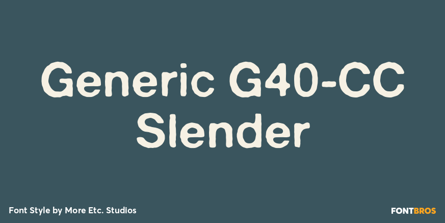 Generic G40-CC Slender Poster