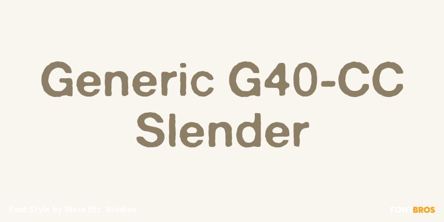 Generic G40-CC Slender Poster