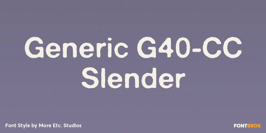 Generic G40-CC Slender Poster