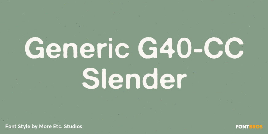 Generic G40-CC Slender Poster