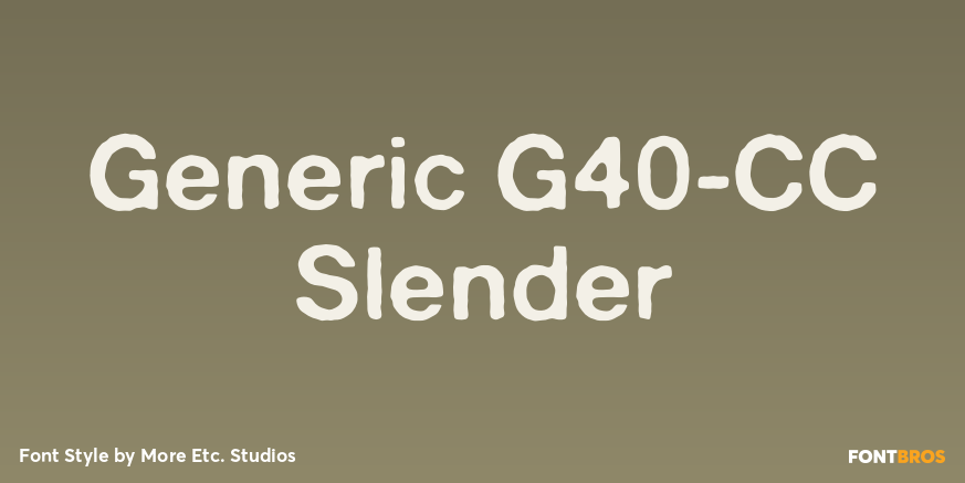 Generic G40-CC Slender Poster