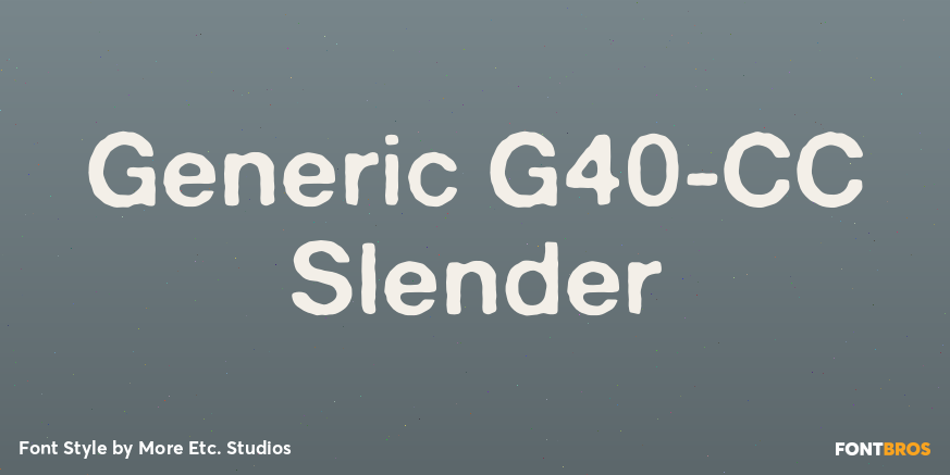 Generic G40-CC Slender Poster
