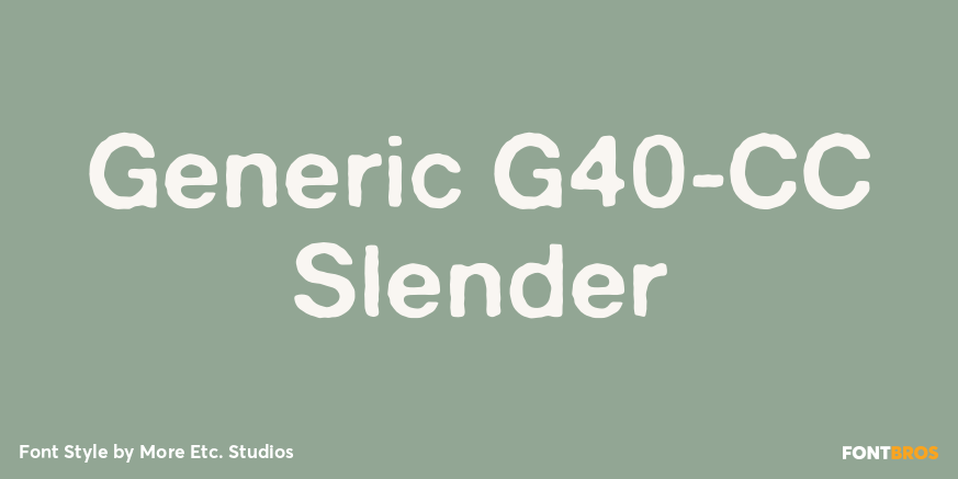 Generic G40-CC Slender Poster
