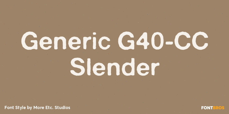 Generic G40-CC Slender Poster