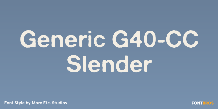 Generic G40-CC Slender Poster