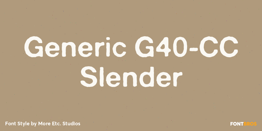Generic G40-CC Slender Poster