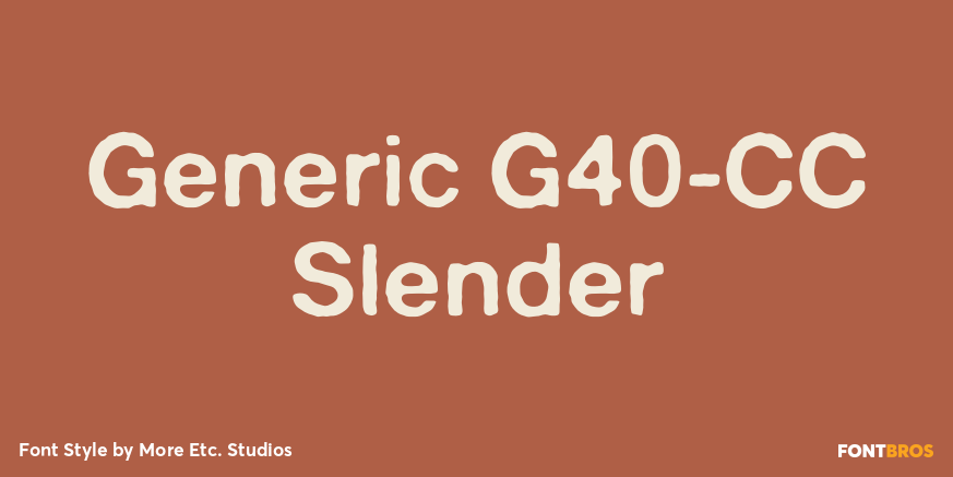 Generic G40-CC Slender Poster