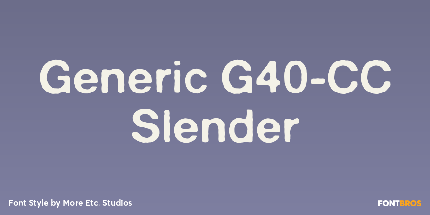 Generic G40-CC Slender Poster