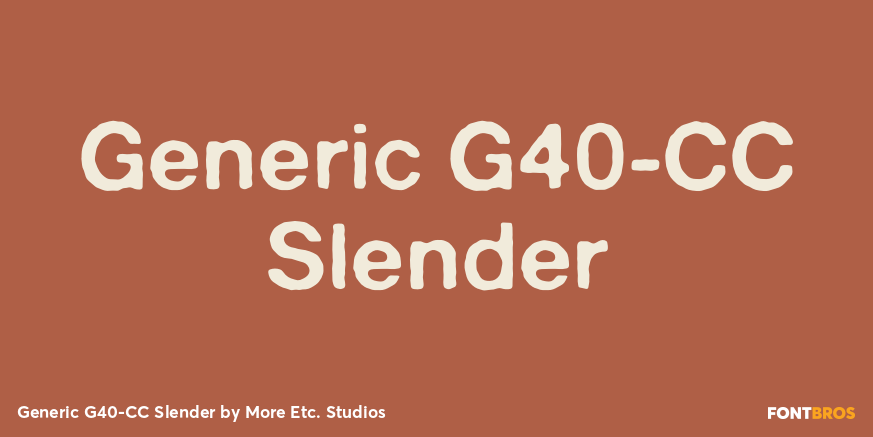 Generic G40-CC Slender Poster