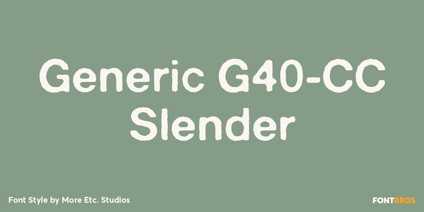 Generic G40-CC Slender Poster