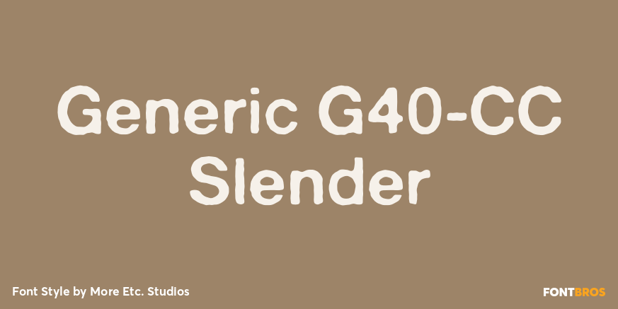 Generic G40-CC Slender Poster