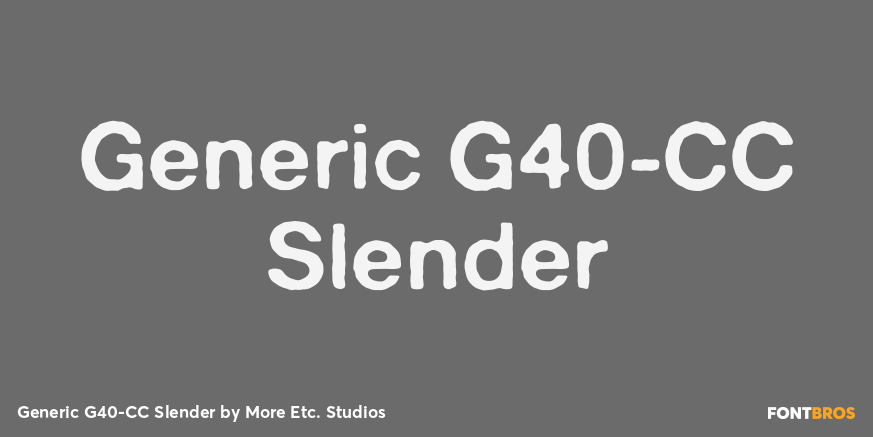 Generic G40-CC Slender Poster