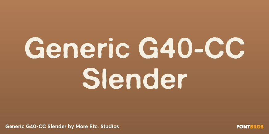 Generic G40-CC Slender Poster