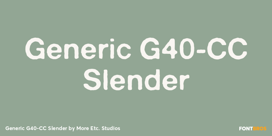 Generic G40-CC Slender Poster