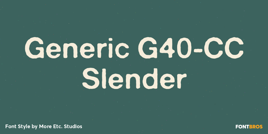 Generic G40-CC Slender Poster