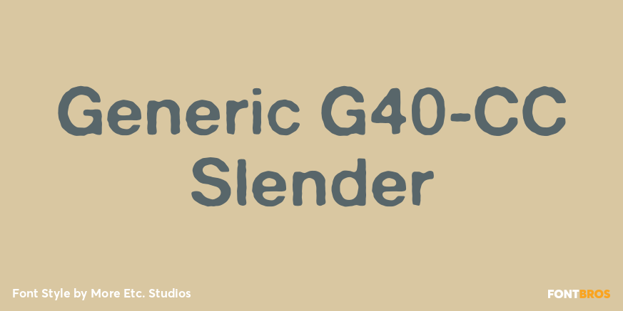 Generic G40-CC Slender Poster