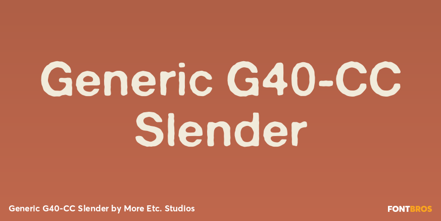 Generic G40-CC Slender Poster