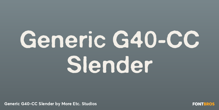 Generic G40-CC Slender Poster