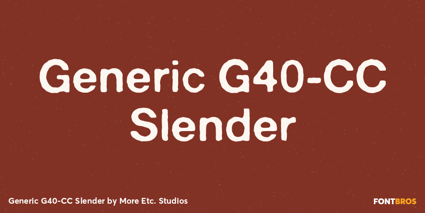 Generic G40-CC Slender Poster