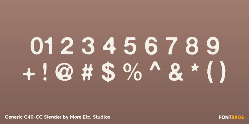 Generic G40-CC Slender Font Poster #4