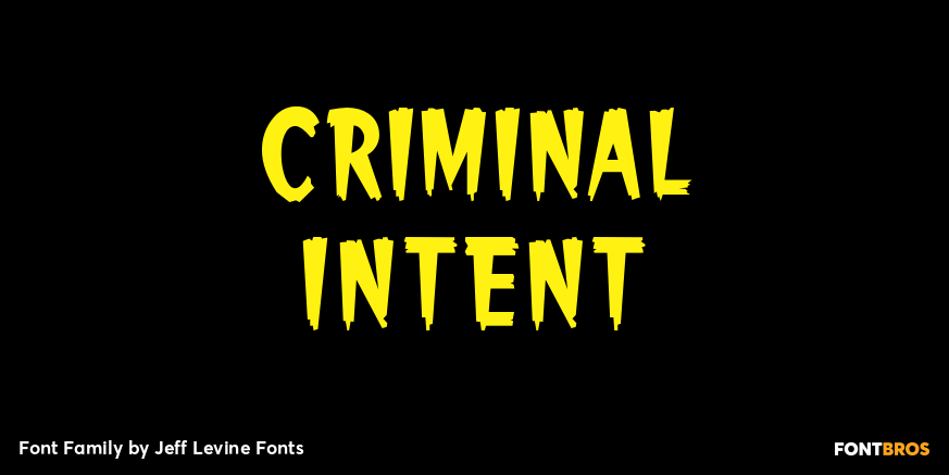 Criminal Intent Font Poster