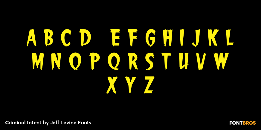 Criminal Intent Font Poster #2
