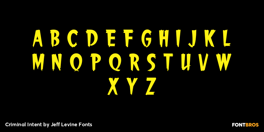 Criminal Intent Font Poster #3