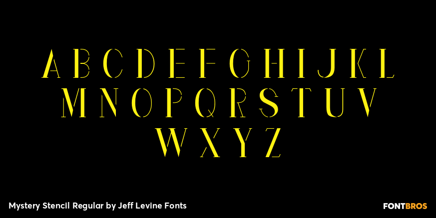 Mystery Stencil Regular Font Poster #2