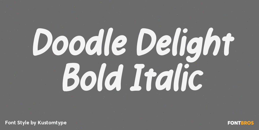 Doodle Delight Bold Italic Poster