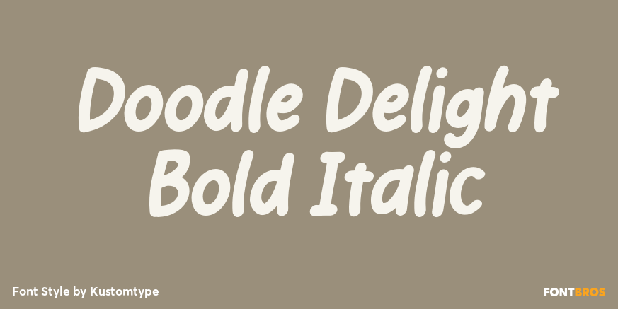 Doodle Delight Bold Italic Poster