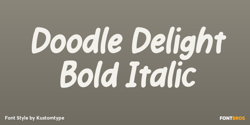 Doodle Delight Bold Italic Poster