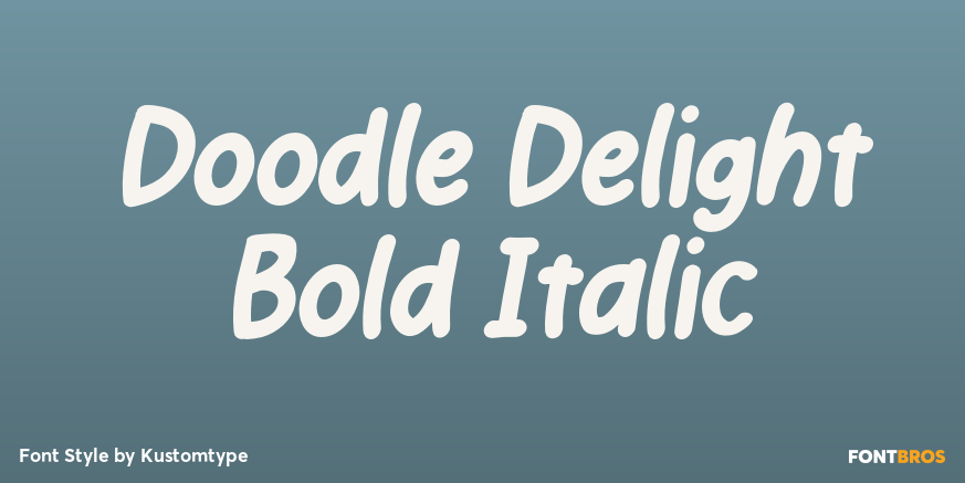 Doodle Delight Bold Italic Poster