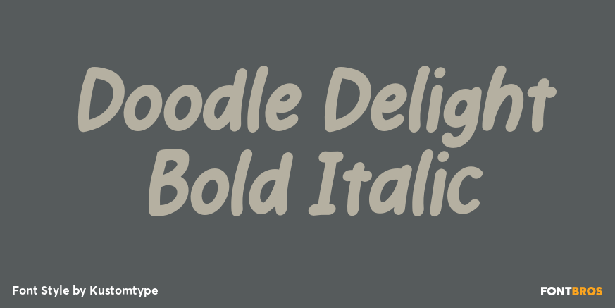 Doodle Delight Bold Italic Poster