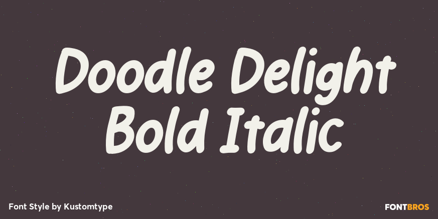 Doodle Delight Bold Italic Poster