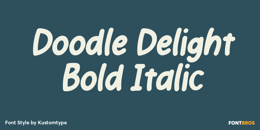 Doodle Delight Bold Italic Poster