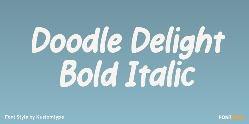 Doodle Delight Bold Italic Poster