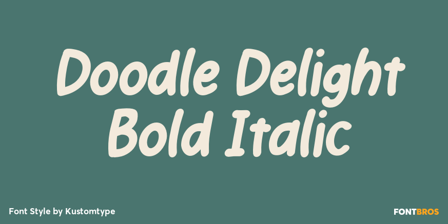 Doodle Delight Bold Italic Poster