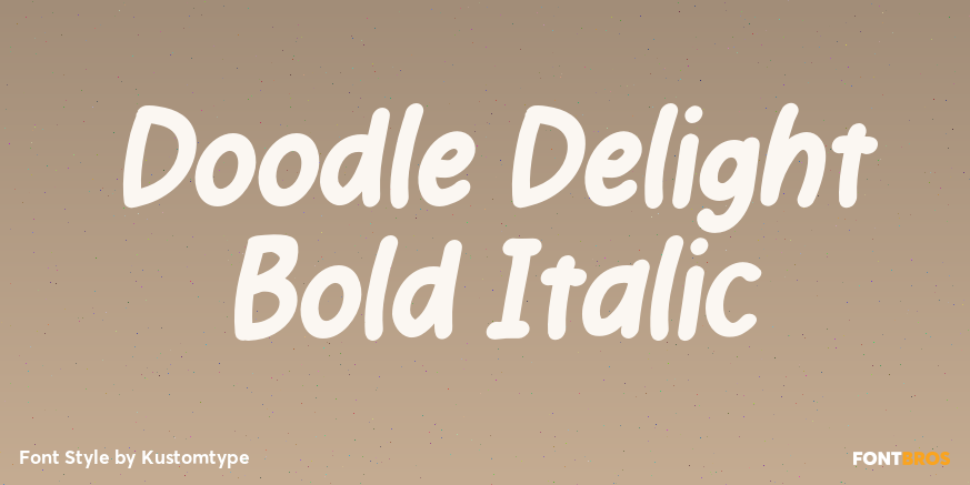 Doodle Delight Bold Italic Poster