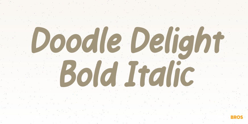 Doodle Delight Bold Italic Poster