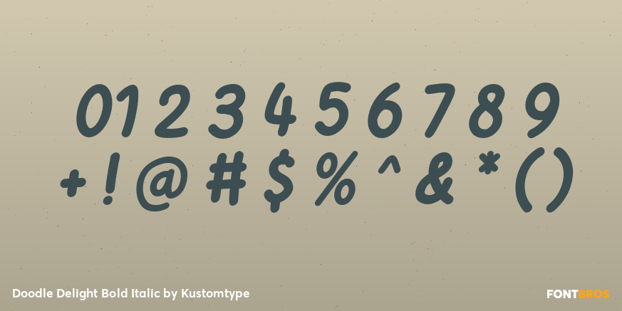 Doodle Delight Bold Italic Font Poster #1